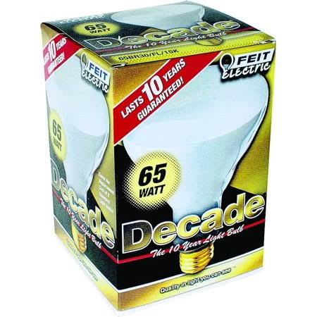 Feit Electric 65BR30/FL/15K Decade 65 Watt Reflector Flood Lamps Indoor Series BR 30 Medium Base (Case of 6)