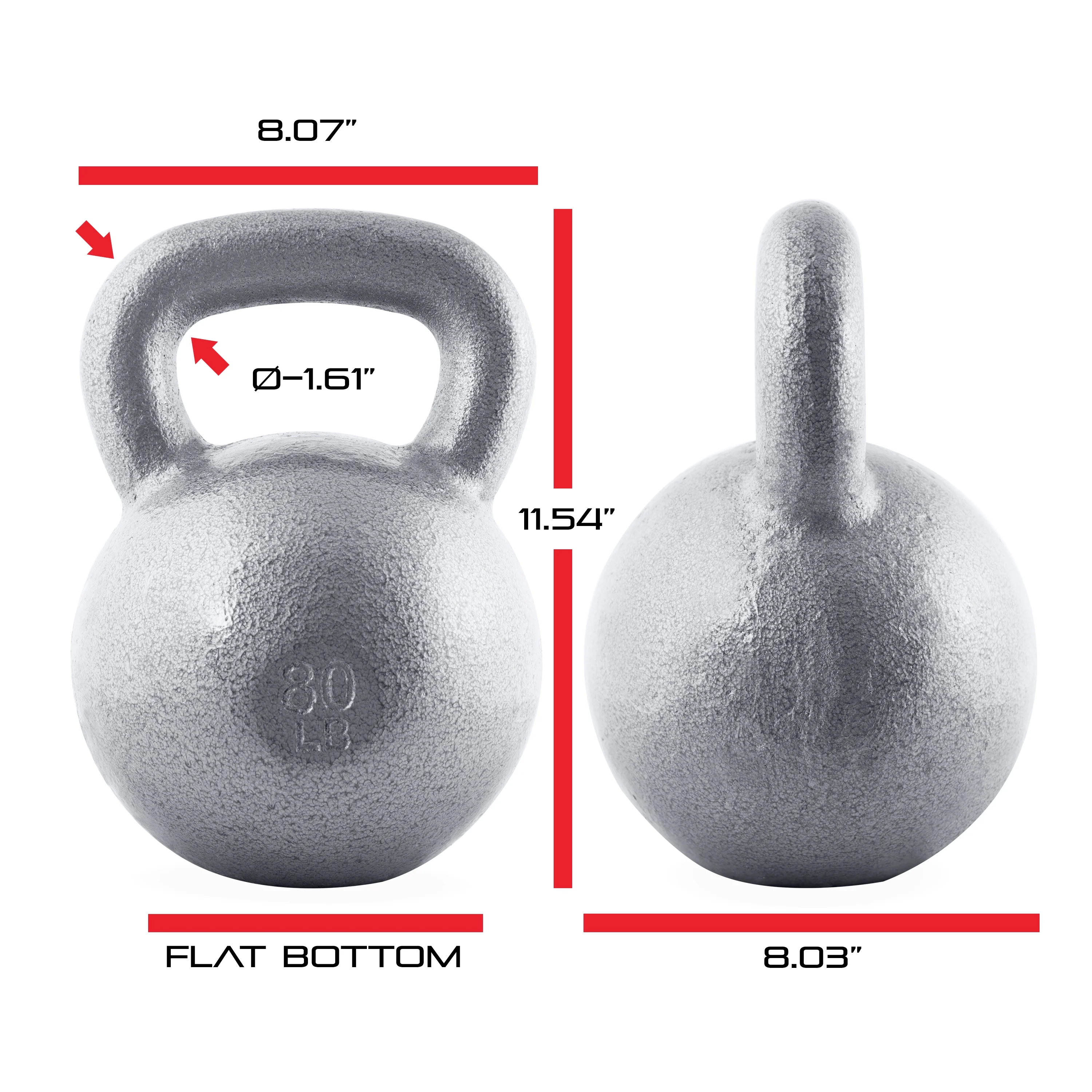 CAP Barbell Cast Iron Kettlebell, Single, 10-80 Pounds