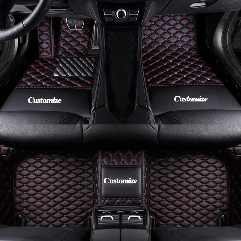 Worth-Mats Trunk Tray All-Weather Rear Cargo Liner Custom for Porsche Cayenne 2011-2018 with Block net on The Left Side of Trunk - Black