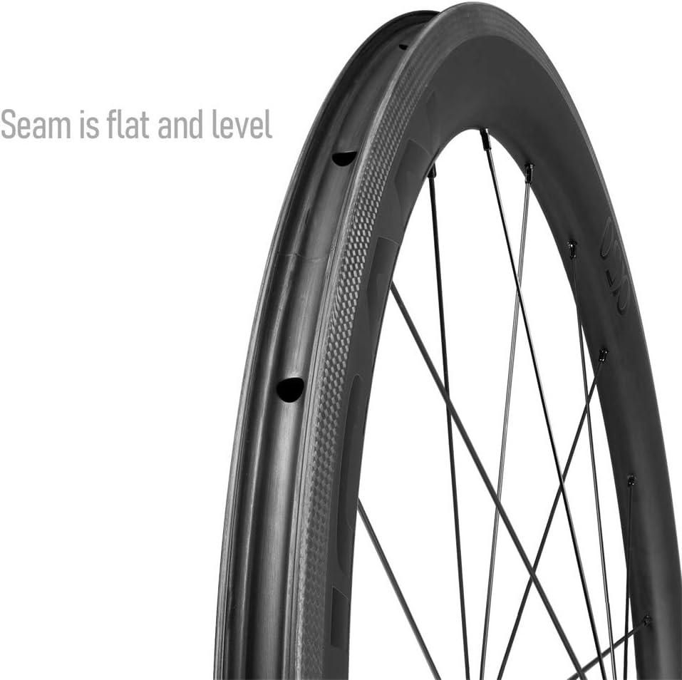 ICAN Carbon Wheels Alpha 50 700C Road Bike Wheelset Rim Brake Clincher Tubeless Ready 20/24