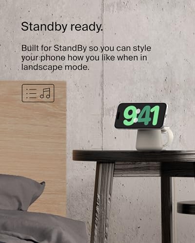 Belkin 2-in-1 MagSafe Wireless Charging Dock 15W Fast Charge iPhone Charger Compatible with iPhone 16, 15, 14, and 13 Series, AirPods
