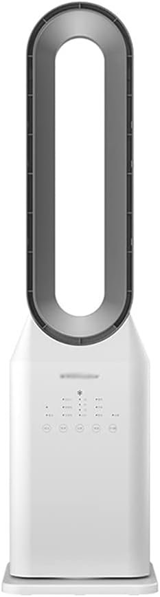 WYH Pedestal Fan Oscillating with Remote Built-in 12 Speed Settings Air Purification Floor Bladeless Fan for Bedroom Quiet Fan