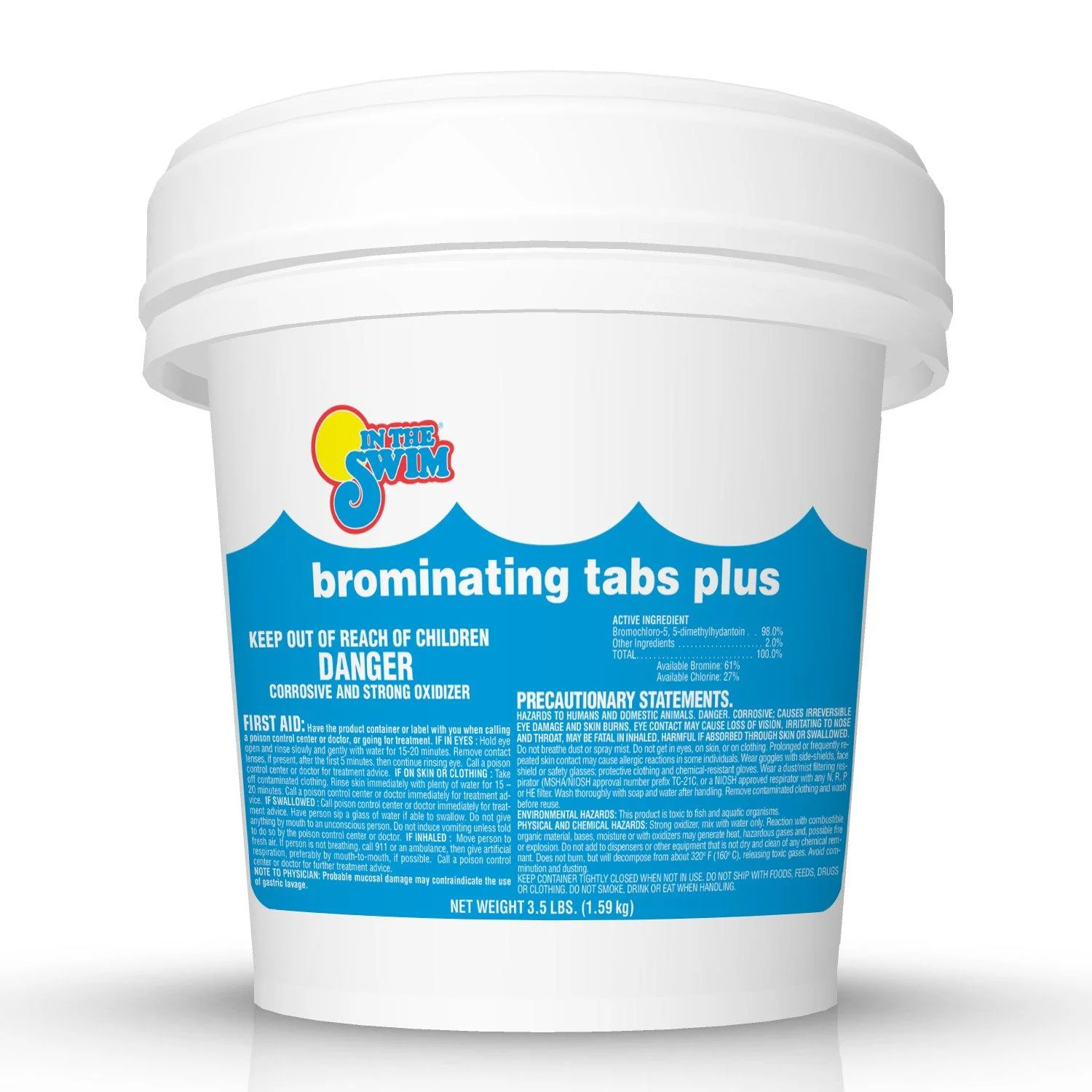 In The Swim 1 Inch Bromine Plus Tablet Sanitizer for Spas, Hot Tubs, or Swimming Pools - Pre-Stabilized, Low Odor