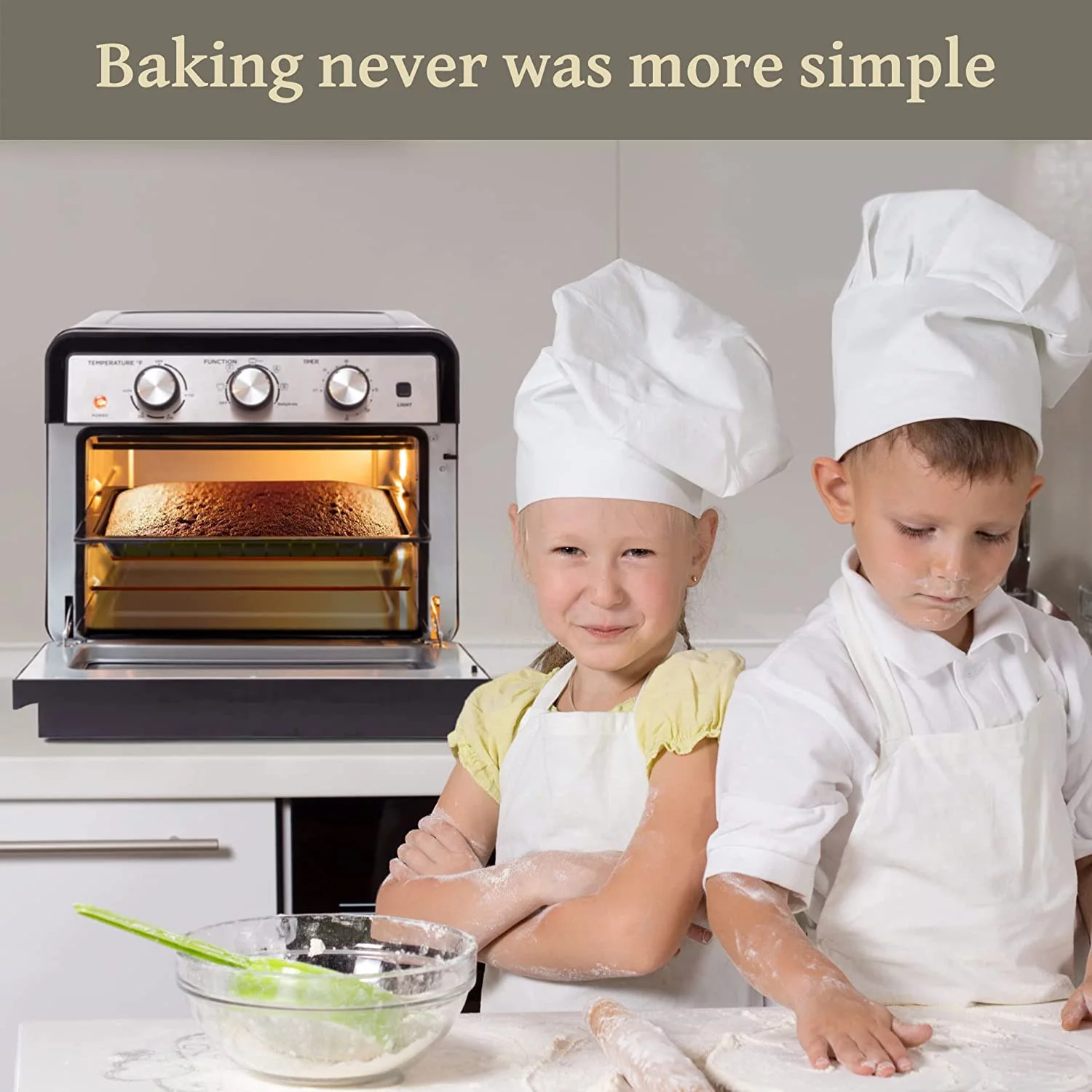 YINCHEN Air Fryer Oven, 6-in-1 Toaster Oven 23 Quart, Airfryer Toaster Oven For Roast, Bake, Broil, Stainless Steel Accessories Included