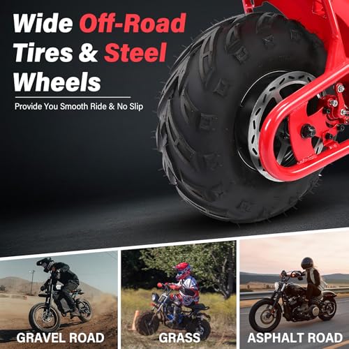 Oryxearth Mini Dirt Bike for Kids, 105CC 4-Stroke Kid Gas Powered Off-Road Pocket Pit Trail Motorcycle W/EPA Approved