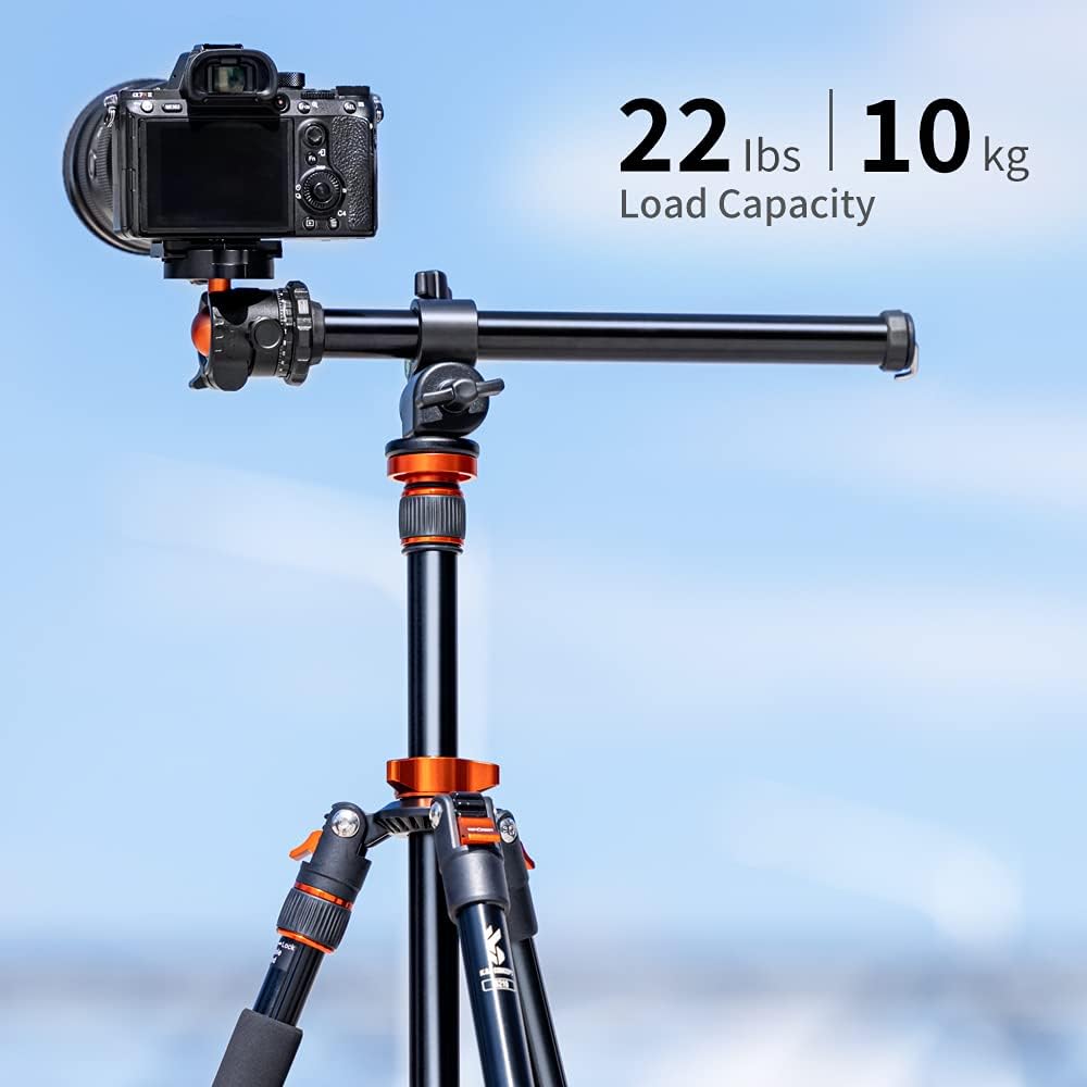 K&F Concept 78 inch DSLR Camera Tripods with Magnesium Alloy Rotatable Multi-Angle Center Column
