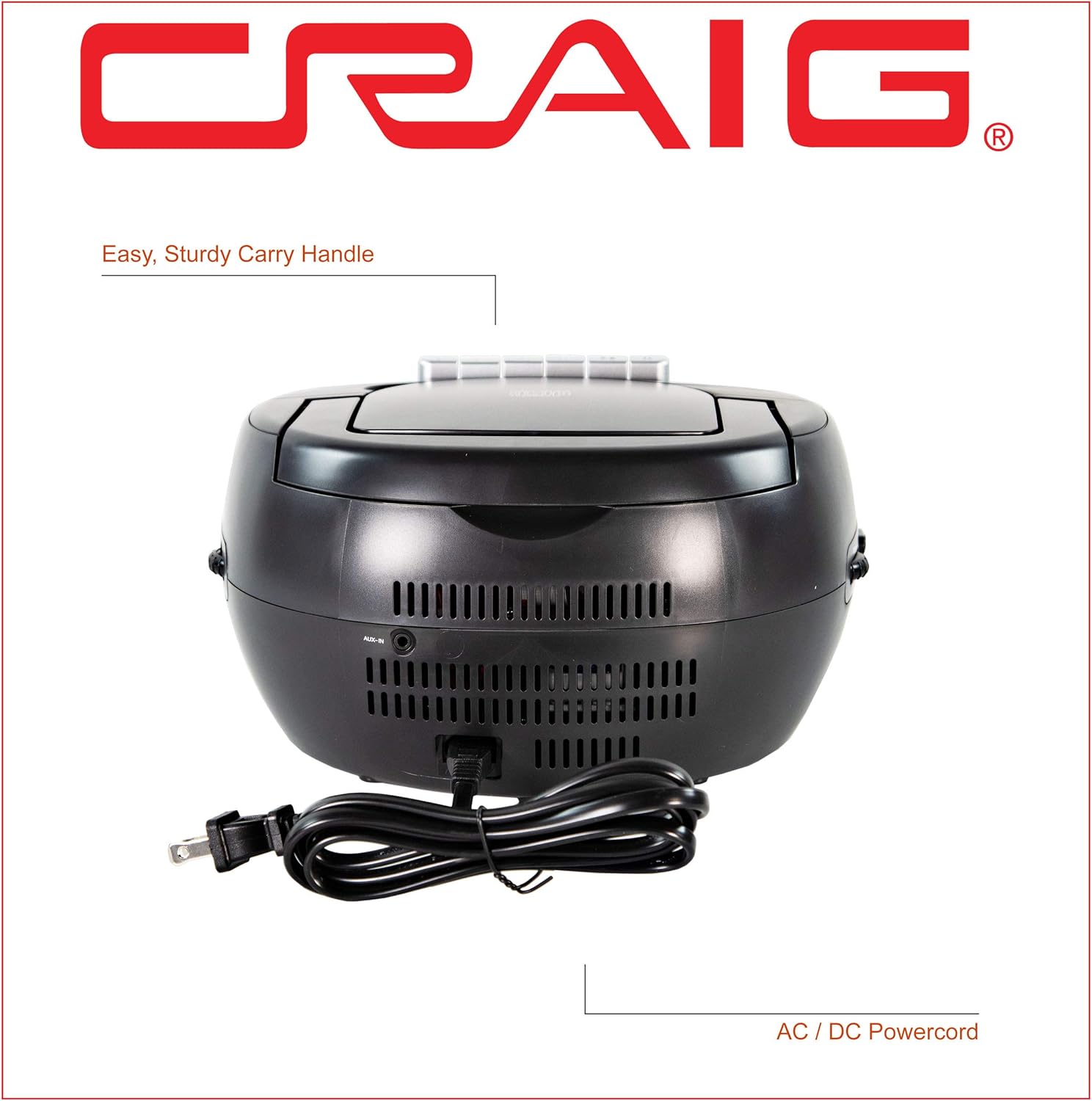 Craig Electronics CD6951-SL CD Boombox with AM/FM Stereo Radio and Cassette Player/Recorder Pack of 2