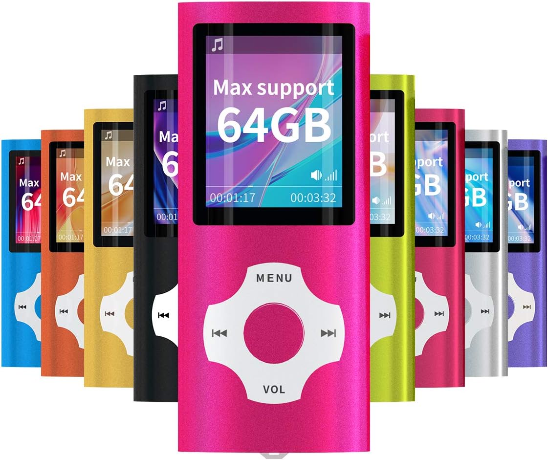 MYMAHDI Support TF Cards Slim 1.8 LCD Mp3 Mp4 Player Media/Music/Audio Player with Accessories Black