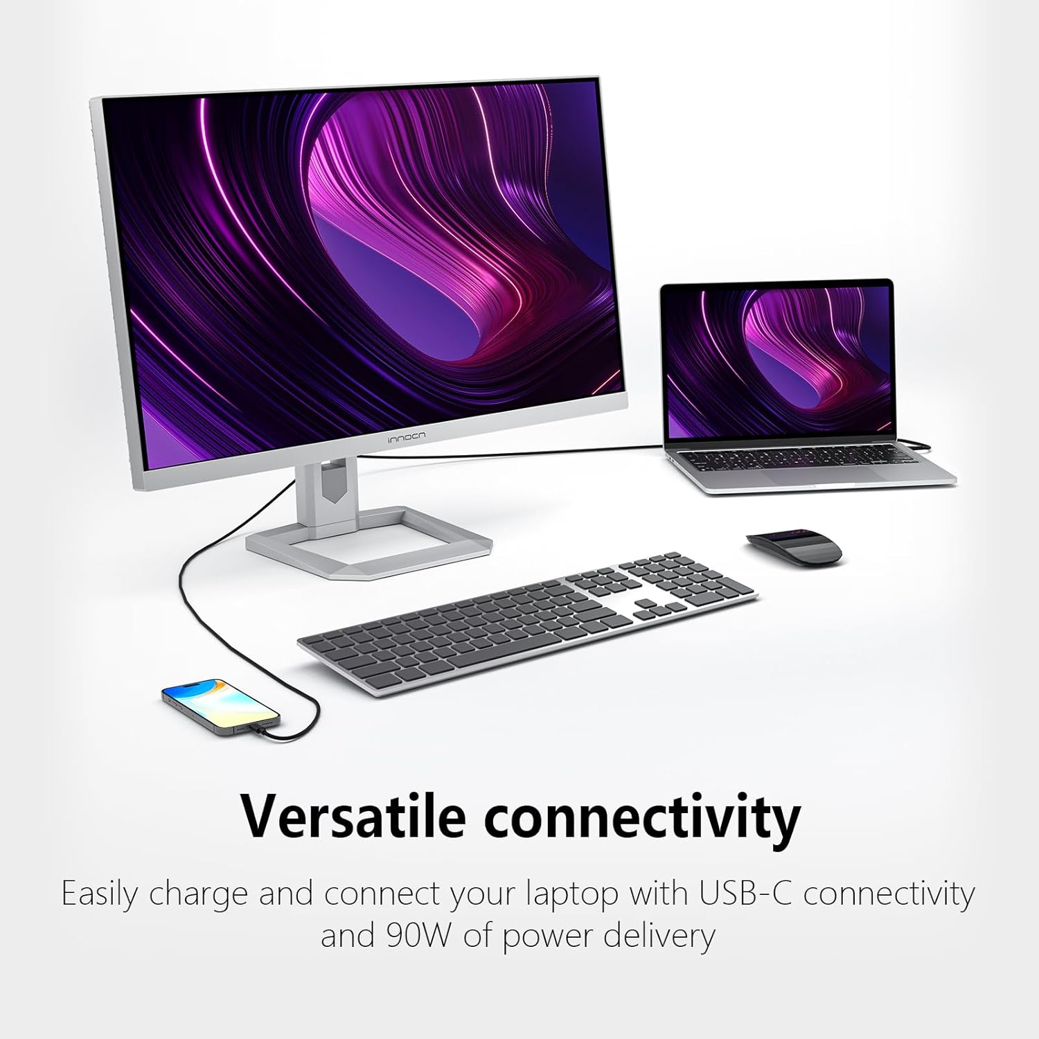 INNOCN 27" Mini LED 4K 160Hz Gaming Monitor UHD 3840 x 2160p 1ms IPS HDR1000 HDMI 2.1 Computer Monitor, 99% DCI-P3, USB Type-C Connectivity