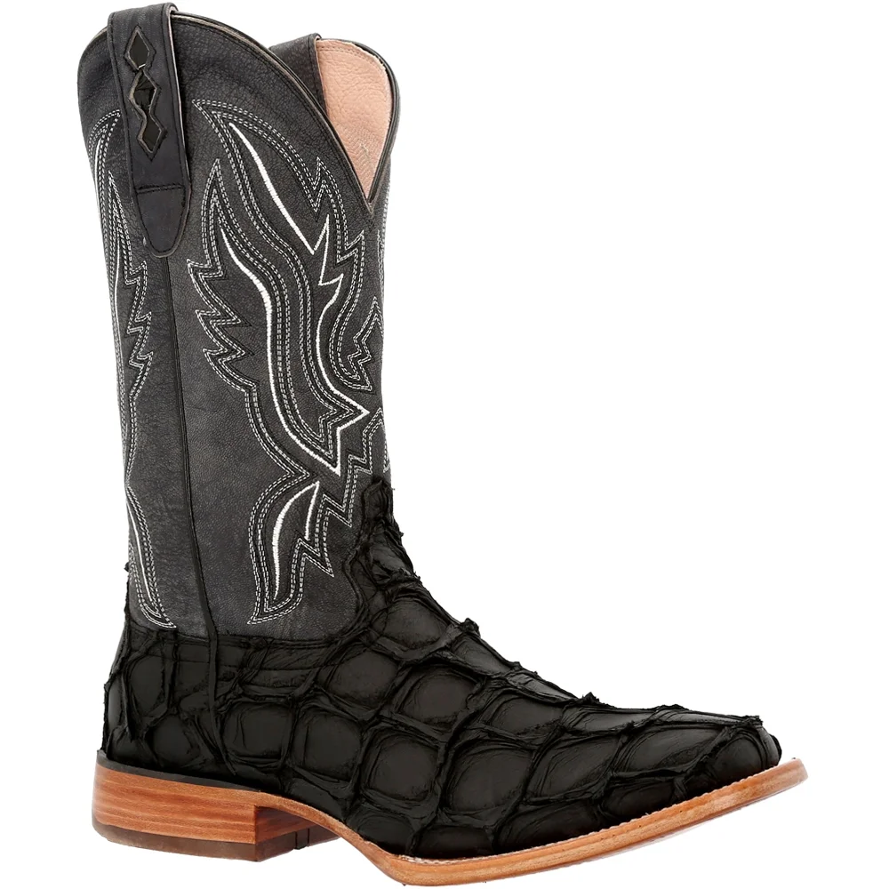 Durango Mens Premium Exotics Pirarucu Square Toe Casual Boots Mid Calf - Radiant Selections