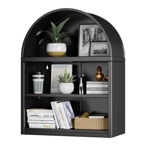 Tall Kitchen Pantry Cabinet, Metal Display Storage Cabinets with 4 Doors/2 Drawers for Kitchen Home Office Living Room, Assembly Required
