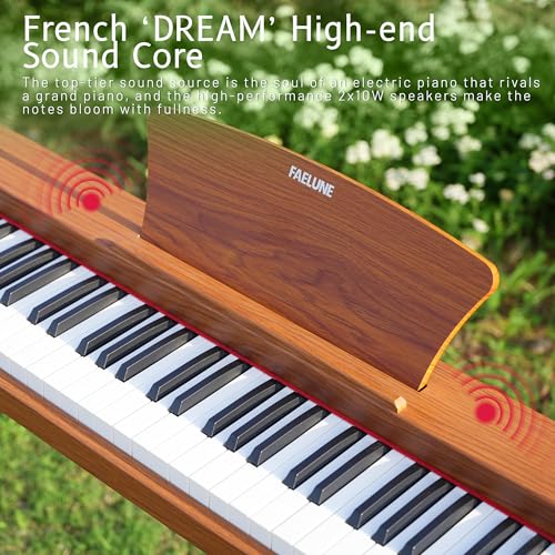 Digital Piano 88 Key Weighted Keyboard, Full-size Electric Piano for Beginners, with Triple Pedal, Sheet Music Stand