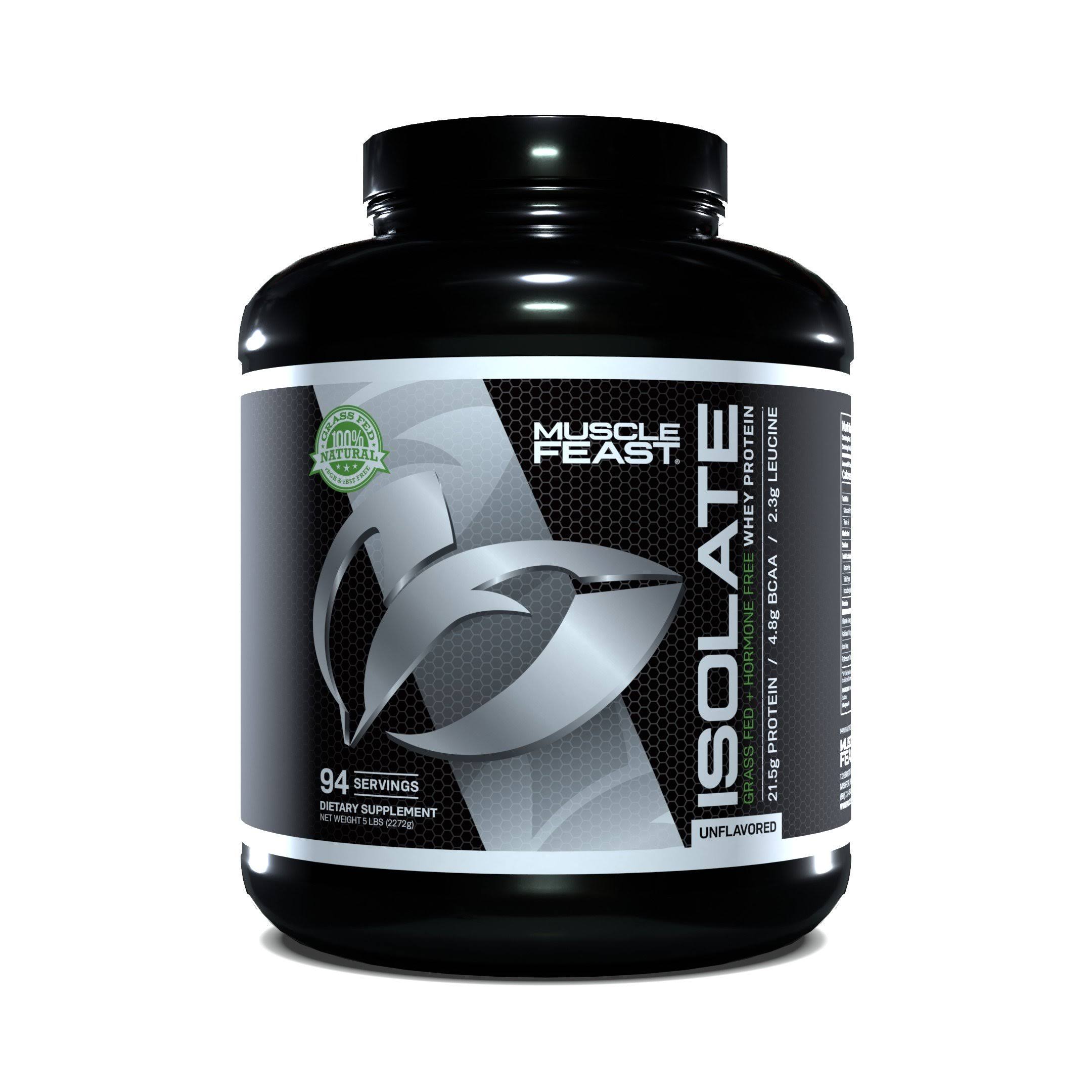Muscle Feast 100% Pure Whey Protein Isolate Powder - Cappuccino Dairy - 5 lb
