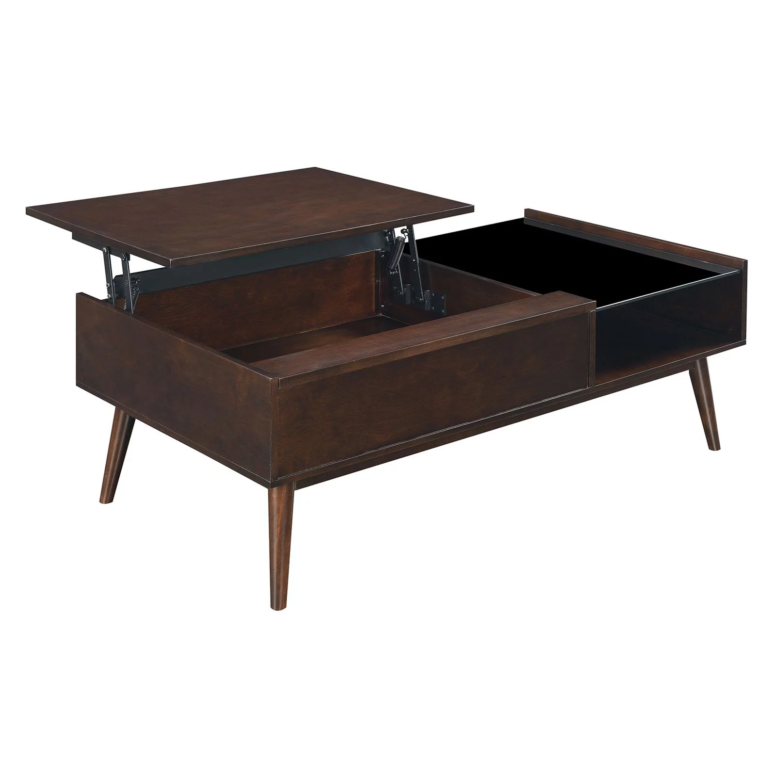 Picket House Morgan Mid-Century Lift-Top Coffee Table in Espresso