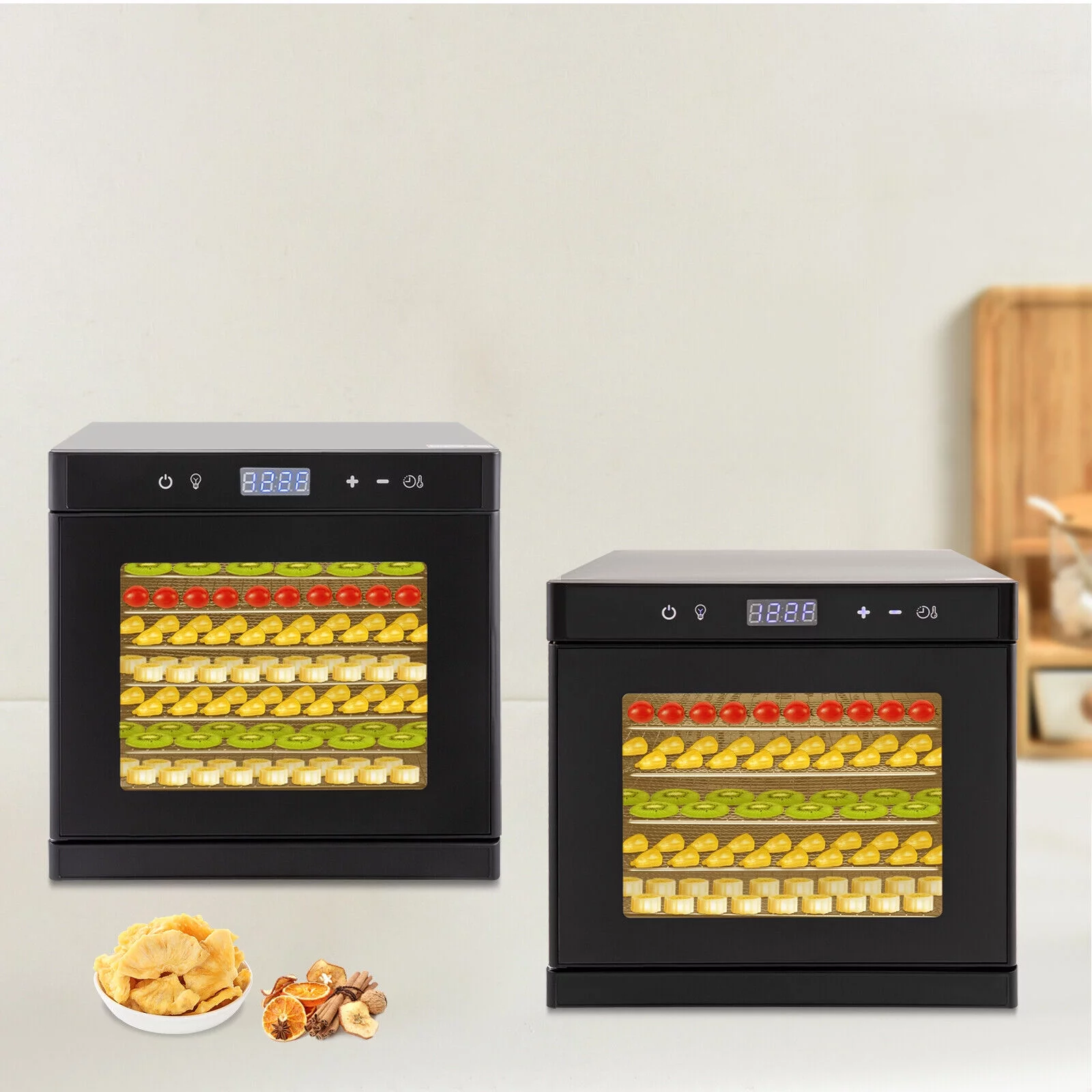 6/8 Trays Food Dry Dehydrator Stainless Steel Meat Fruit Vegetable Dryer Machine