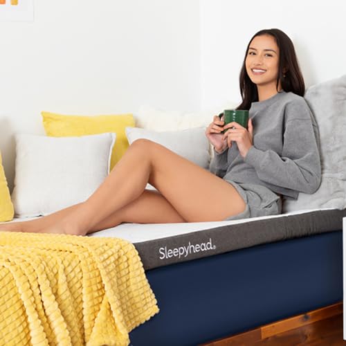 Sleepyhead Twin XL 2 Inch Gel Memory Foam Mattress Topper for College Dorm – Thick