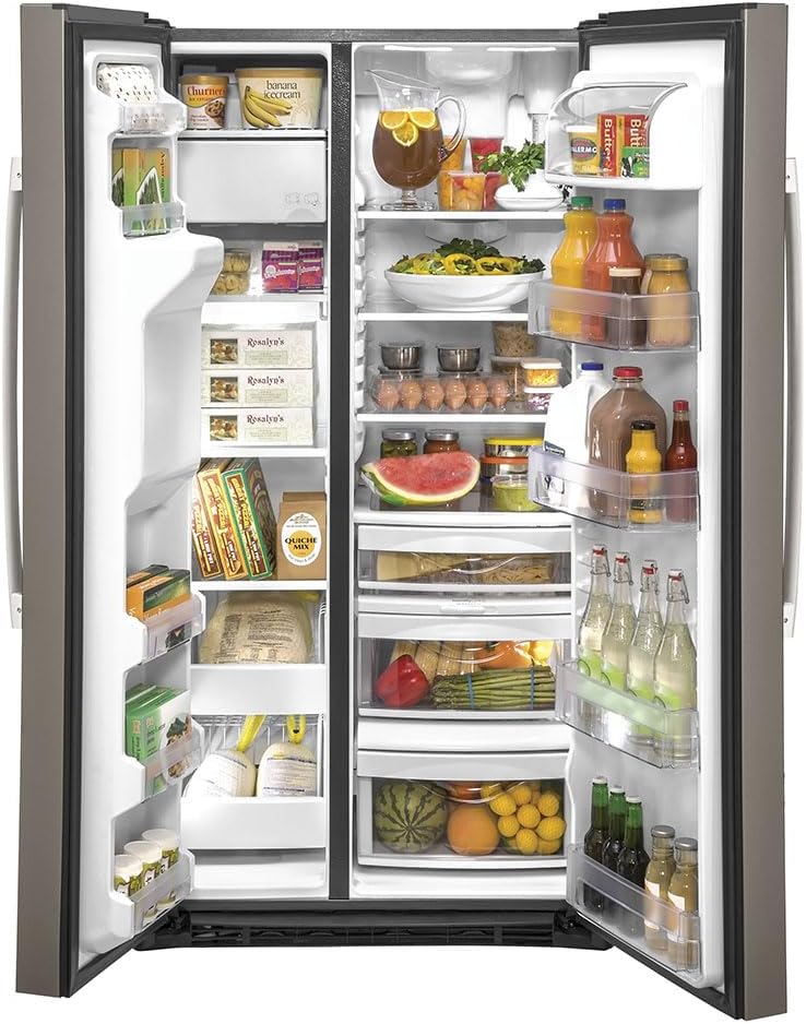GE GZS22IMNES 36" Counter-Depth Side-by-Side Refrigerator with 21.8 Cubic. ft. Capacity, External Ice and Water Dispenser