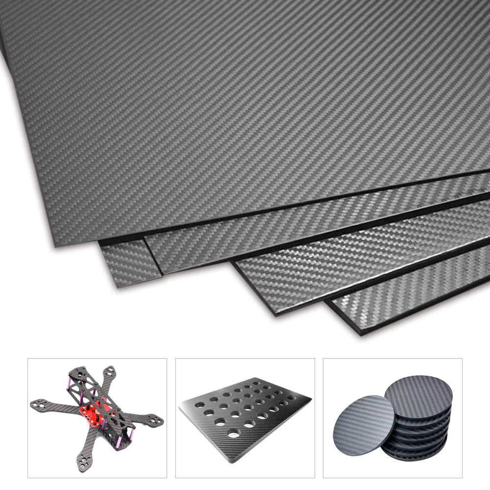 200 X 300 X 1 MM Carbon Fiber Sheets 100% 3K Twill Matte Carbon Fiber Plate