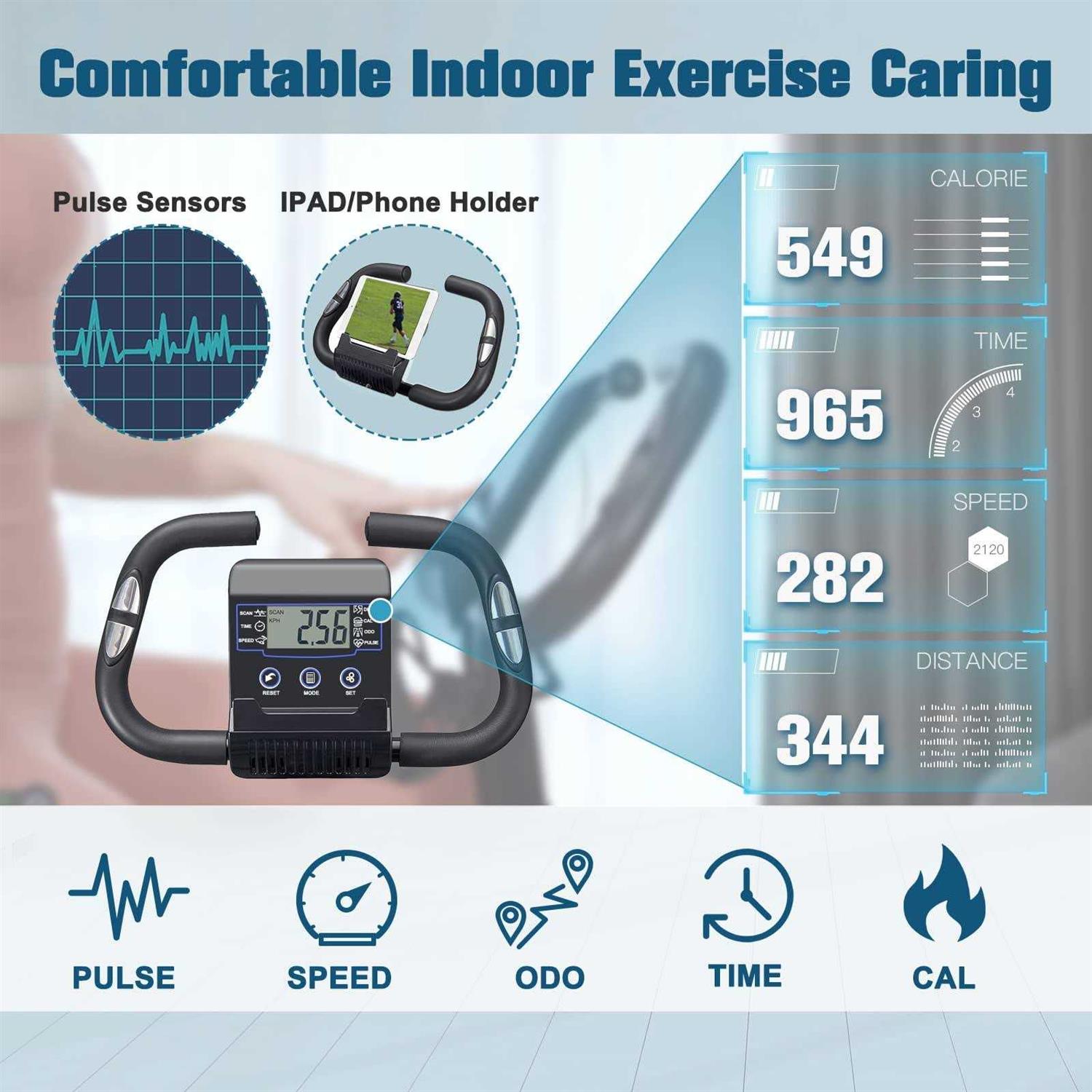 3in1 Foldable Exercise Bike Indoor Cycling Bicycles Stationary for Home Fitness Cardio Workout Relife Rebuild Your Life - Sports Supplies Online Store