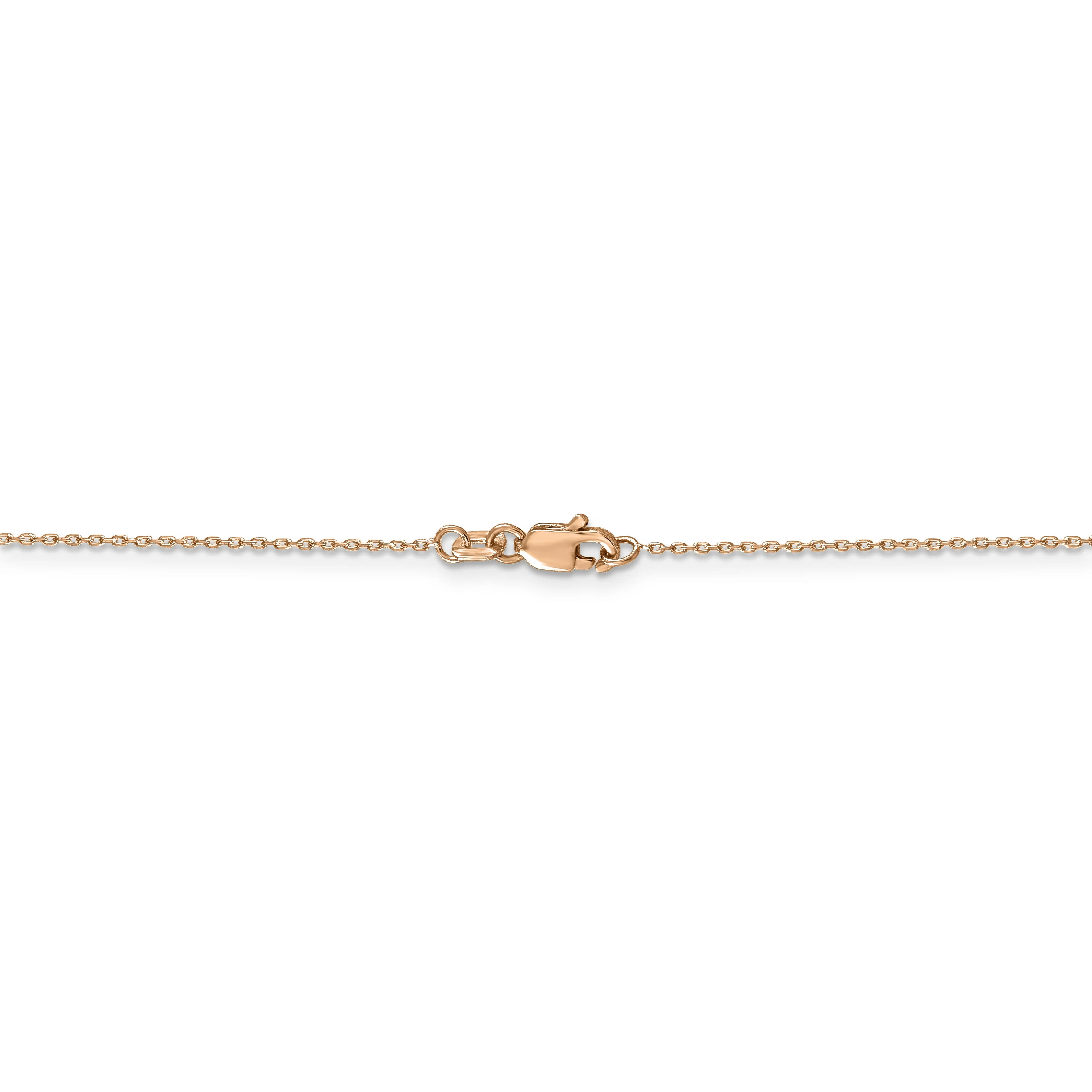 Primal Gold 14 Karat Rose Gold 0.8mm Diamond-cut Cable Chain Necklace