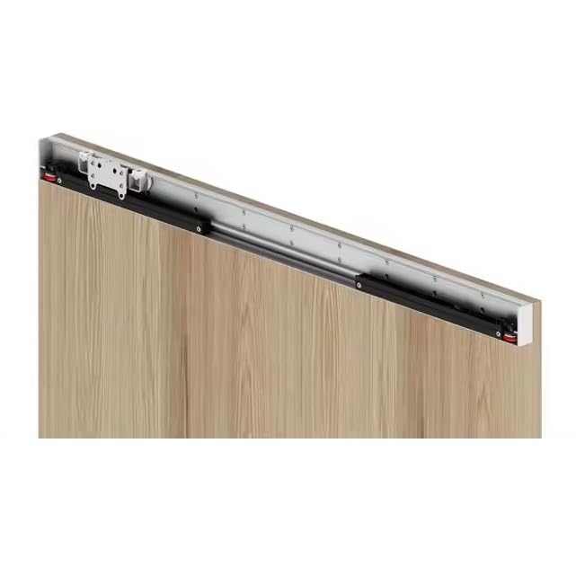 Ghost Concealed Soft Close Sliding Barn Door Track Floating Back Hidden Sliding Door Rail Set (100cm(3.3ft) kit)