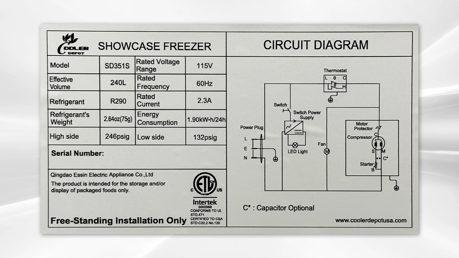 41 in.  Ice Cream Chest Freezer, Commercial Ice Cream Display Freezer - 12 Cu. ft