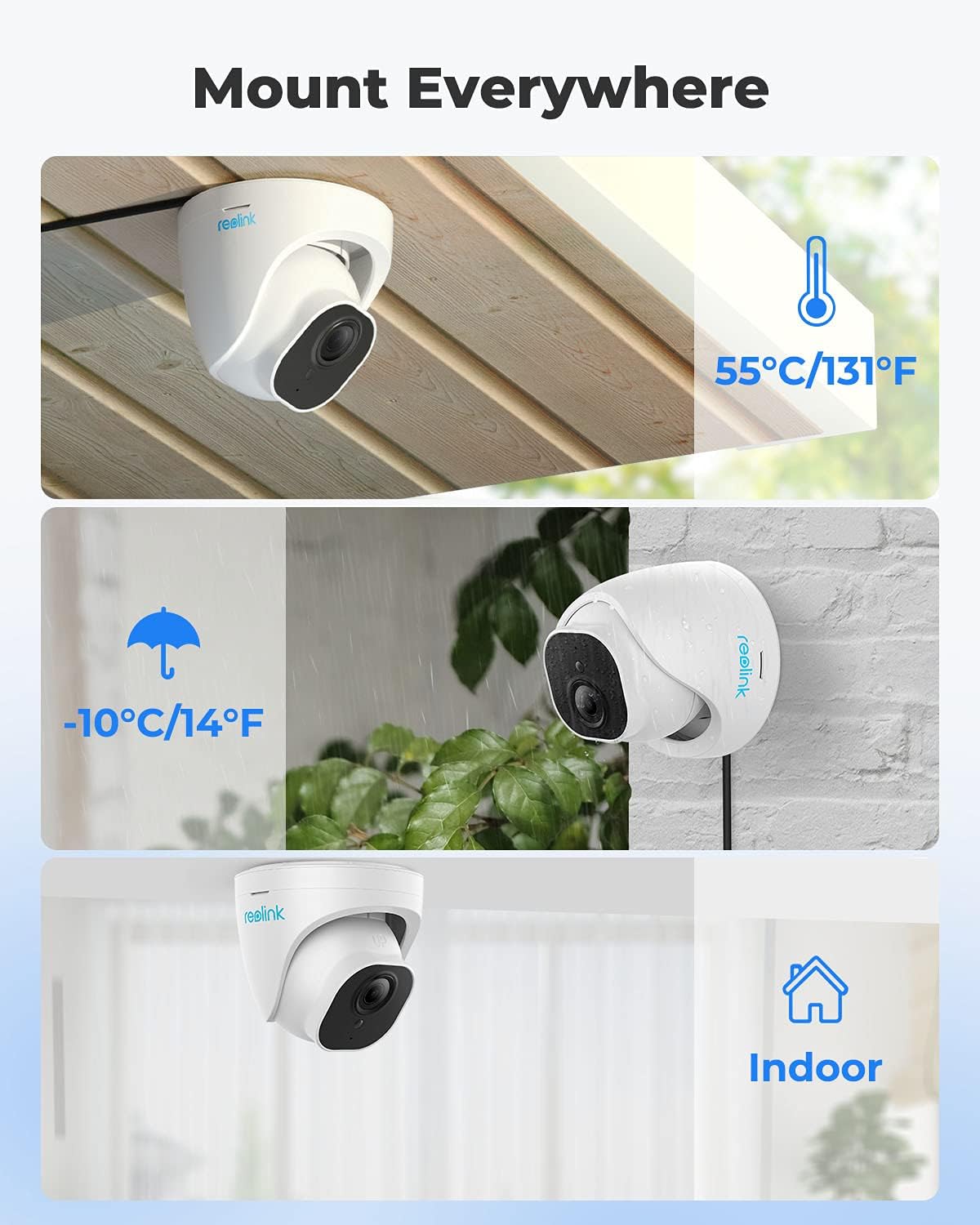 REOLINK Security Camera Outdoor, 5MP HD IP PoE Dome Surveillance Camera, Work with Smart Home, 100ft IR Night Vision, Motion Detection