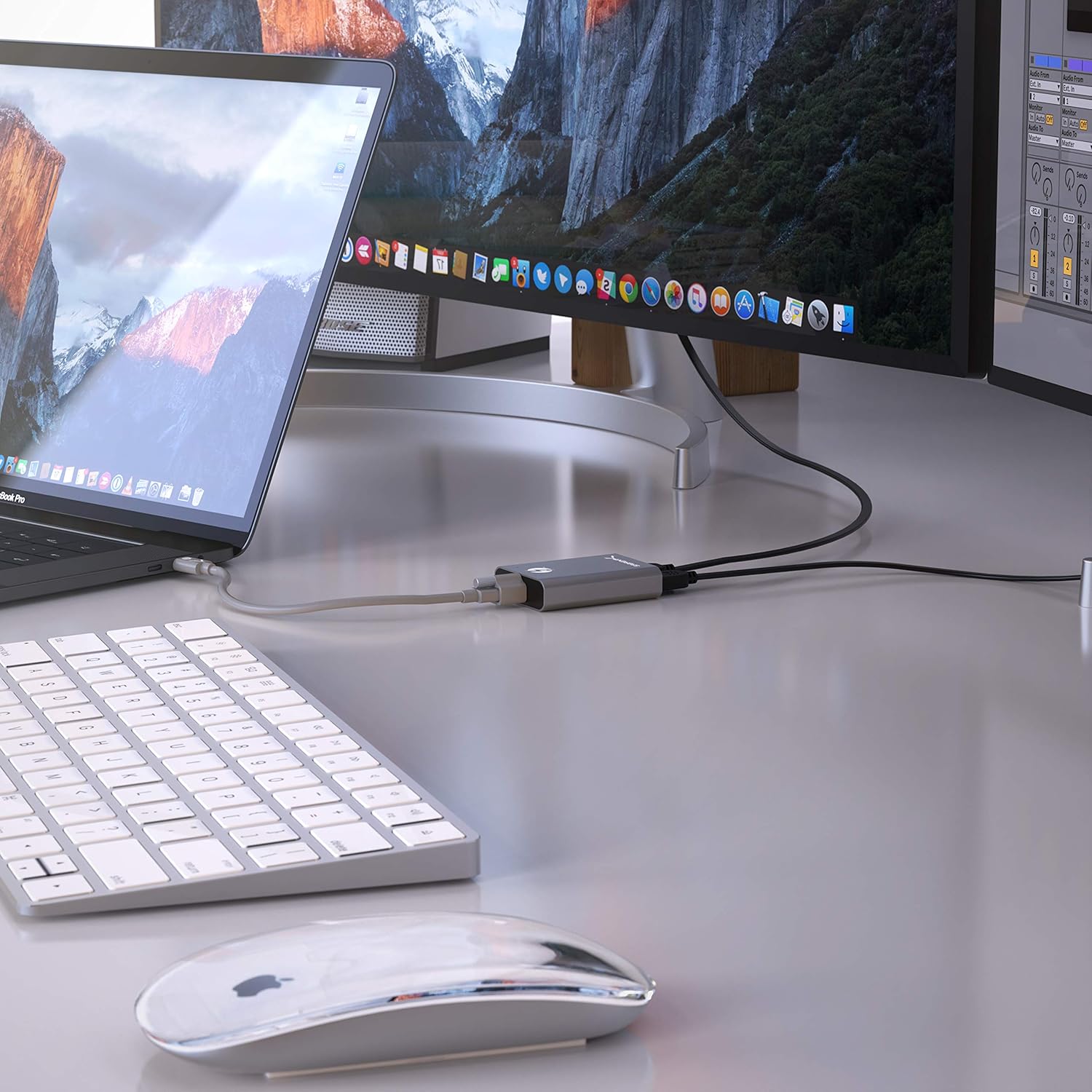 Sabrent Thunderbolt 3 to Dual HDMI 2.0 Display Adapter for Windows or Mac | up to 4K Resolution at 60Hz | Detachable Cable with Screw-in Lock