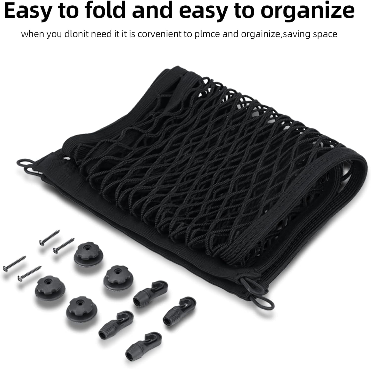 Double-Layer High Elastic Car Rear Cargo Net for SUV Car Trunk Net Organizer, Automotive Cargo Nets