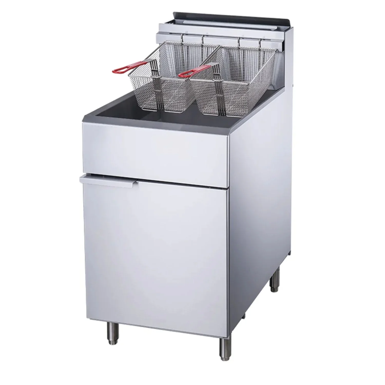 West Kitchen WCF5-NG 70lb. Natural Gas Deep Fryer with 5 Tube Burners