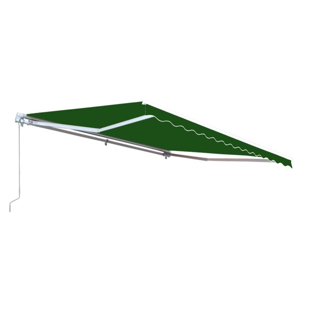 Aleko 12&x10& Motorized Retractable Patio Awning, Green Color