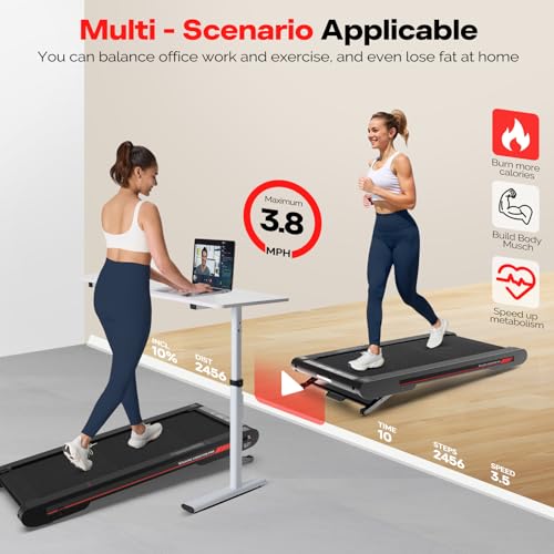 Sperax Walking Vibration Pad with APP, 3 in 1 Under Desk Treadmill, 2.5HP Low Noise Walking Treadmill Pad with Remote Control