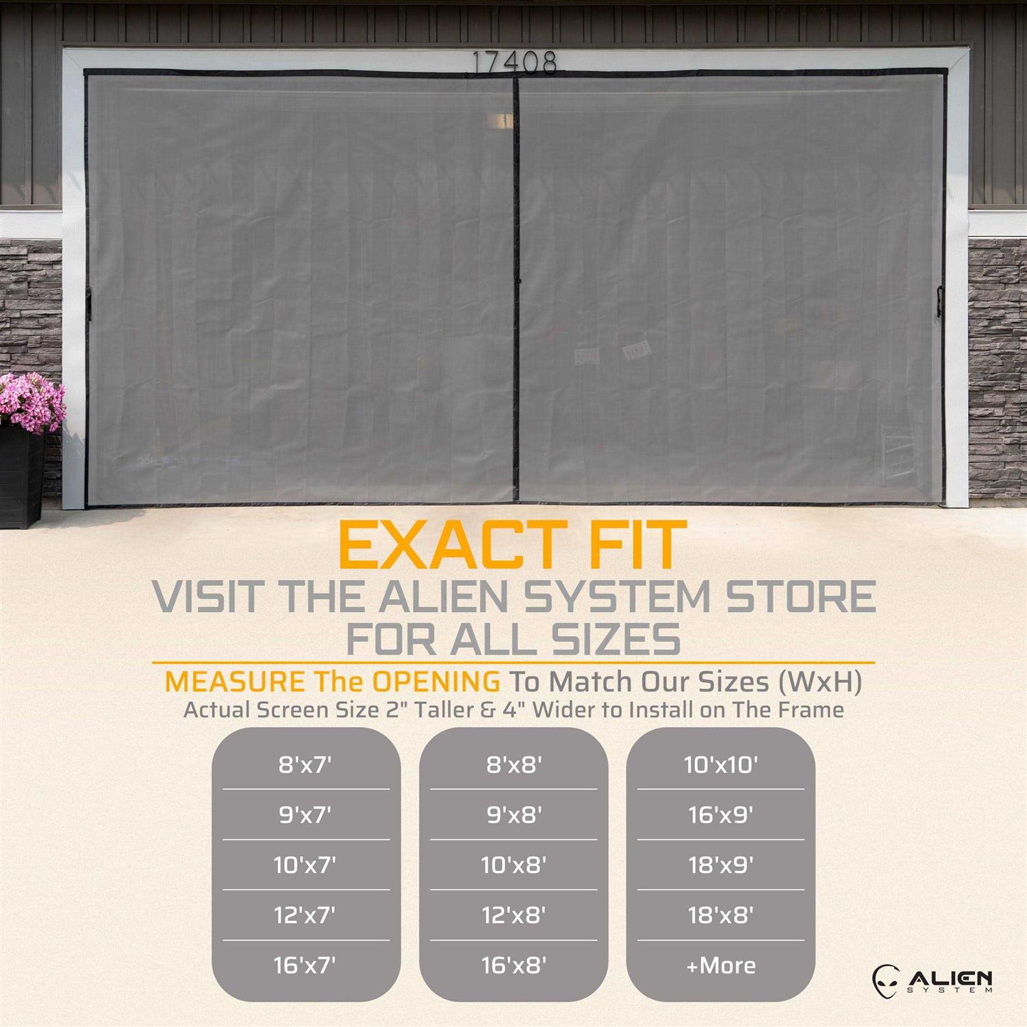 Magnetic Garage Door Screen and All Other Sizes Easy Installation Garage Door Screen - Sports Supplies Online Store