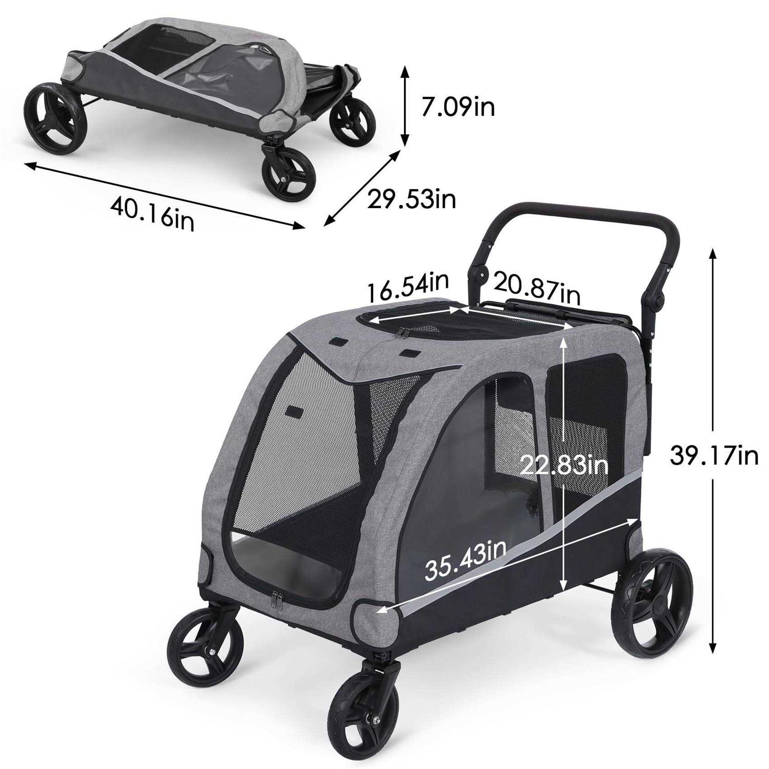 Saudism Dog Stroller For Large Dogs Extra Large Pet Stroller For For Medium Dogs - Pet Supplies online store