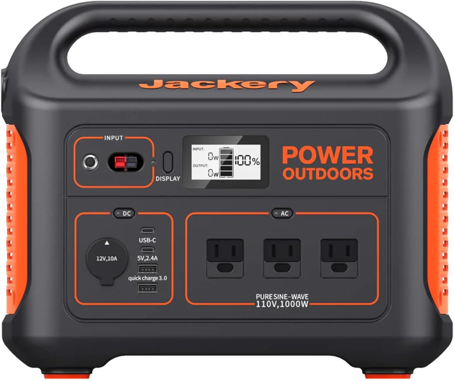 Jackery Explorer 880 Portable Power Station, 880Wh Capacity with 3x1000W AC Outlets, Solar Generator for Home Backup, Emergency
