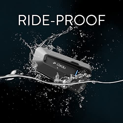 Cardo PACKTALK Edge Motorcycle Bluetooth Communication System Headset Intercom - Single Pack, Black - Radiant Selections