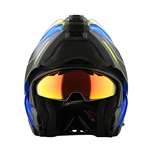 Martian Motorcycle Modular Full Face Helmet Flip up Dual Visor Sun Shield: HG362 Matt Black