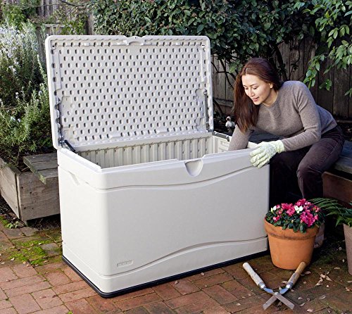 Lifetime 60012 Extra Large Deck Box, 130 Gallon, Desert Sand/Brown