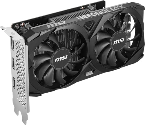 MSI Gaming RTX 3050 Ventus 2X 6G OC Graphics Card (NVIDIA RTX 3050, 96-Bit, Boost Clock: 1492 MHz, 6GB GDDR6 14 Gbps, HDMI/DP, Ampere Architecture)