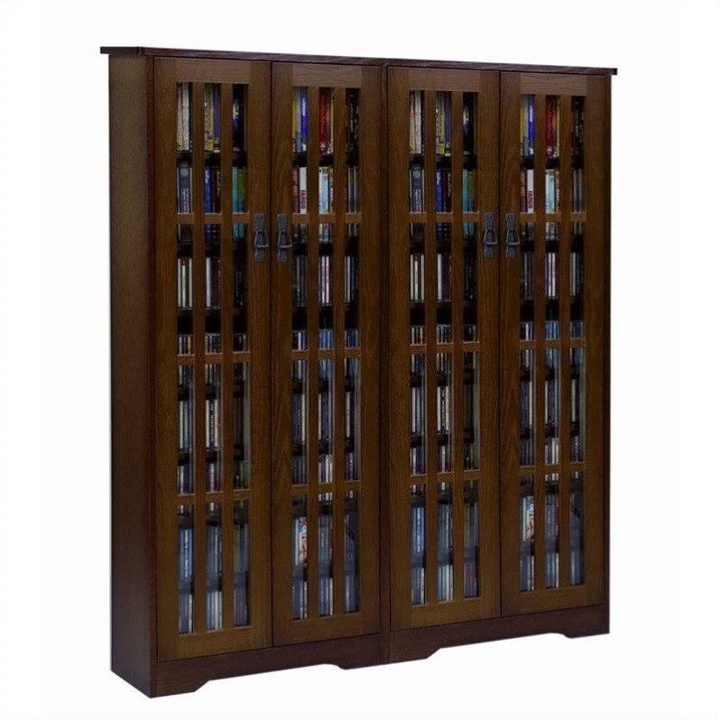 Multimedia Cabinet by Leslie Dame - Dark Cherry