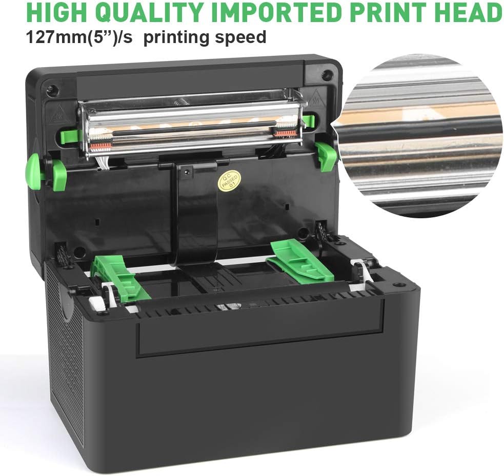 Thermal Shipping Label Printer - Commercial Grade Direct Thermal High Speed Printer - Compatible with Amazon, Ebay, Etsy- 4×6 Thermal Printer