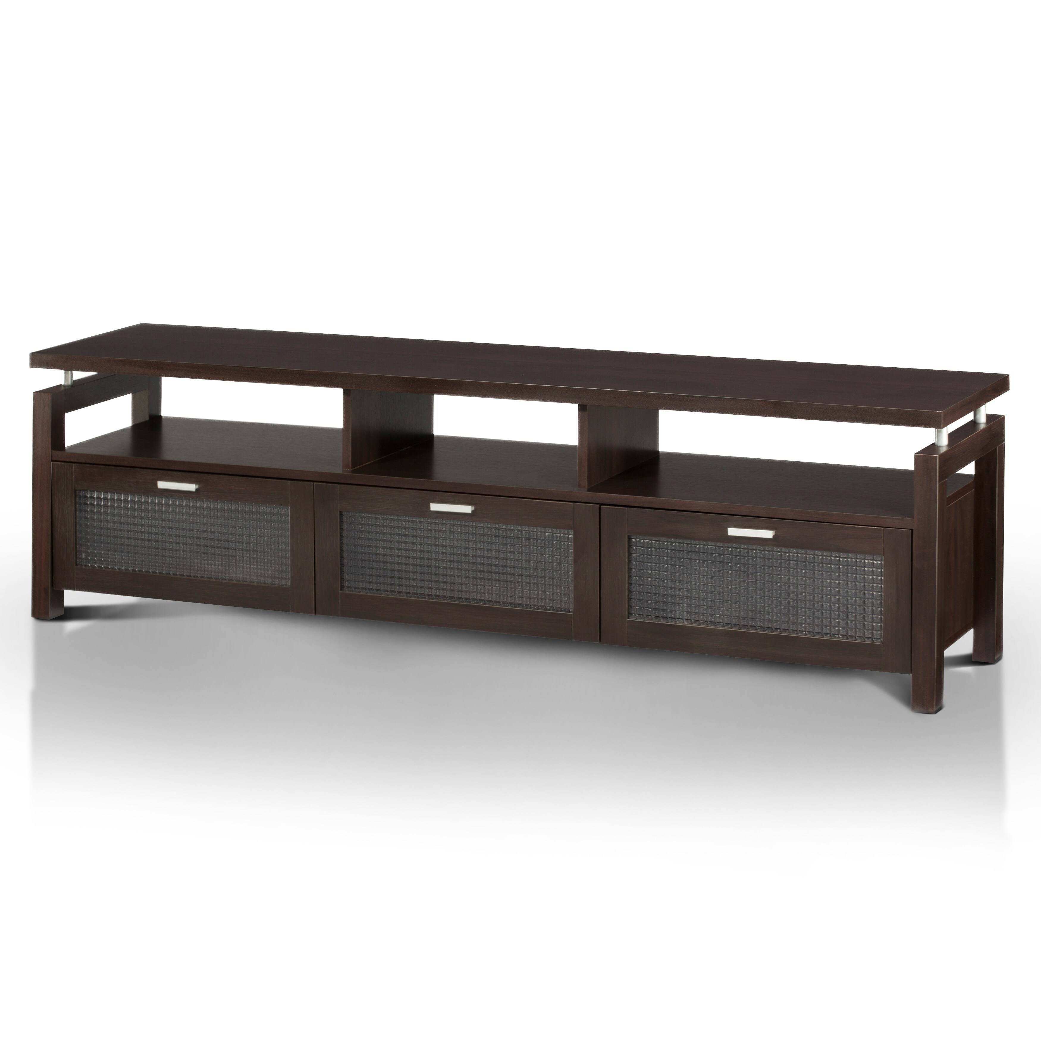 Furniture of America Posa Modern  Espresso Wood TV Console, Brown
