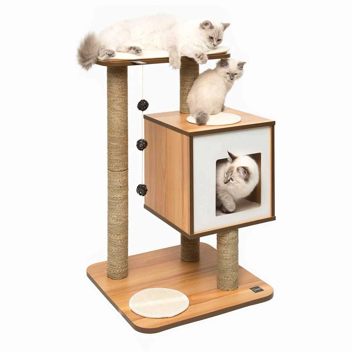 Vesper Cat Furniture, Base, Walnut