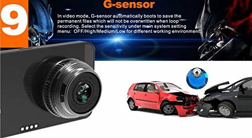 Black Box TZ1 4.0 inch Touch Screen Dash Camera - 170 Wide Angle 6G Lens - Thinnest Full HD 1080p Car Video Recorder with 2.0 Ap
