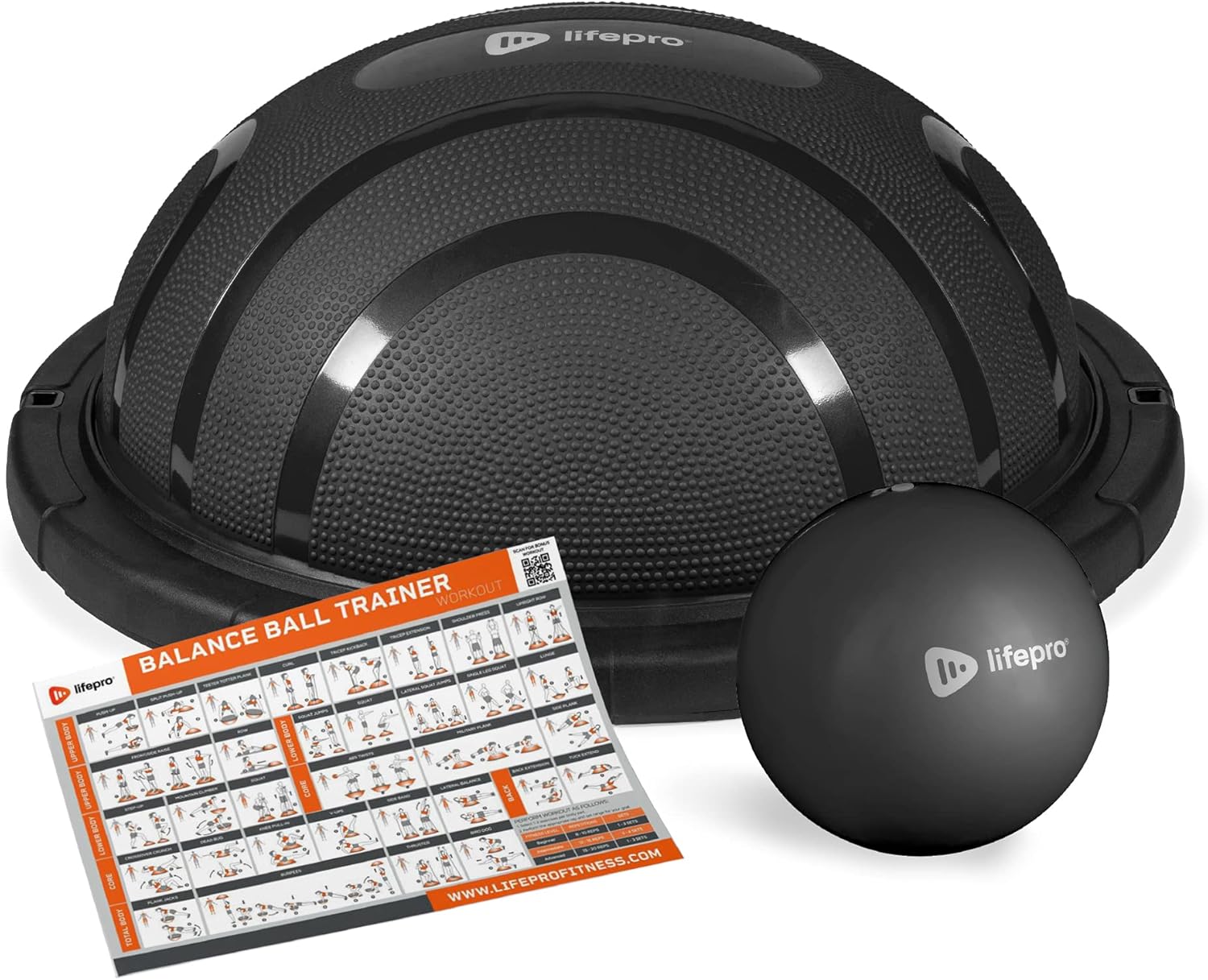 LifePro Half Exercise Ball Trainer - Balance Ball for Exercise - Balance Ball Trainer - Stability Ball for Exercise, Full Body Workout
