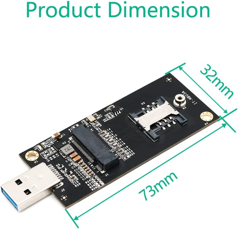 USB to NGFF M.2 Key B Adapter Enclosure with Sim CardSlot for WWAN/LTE Module