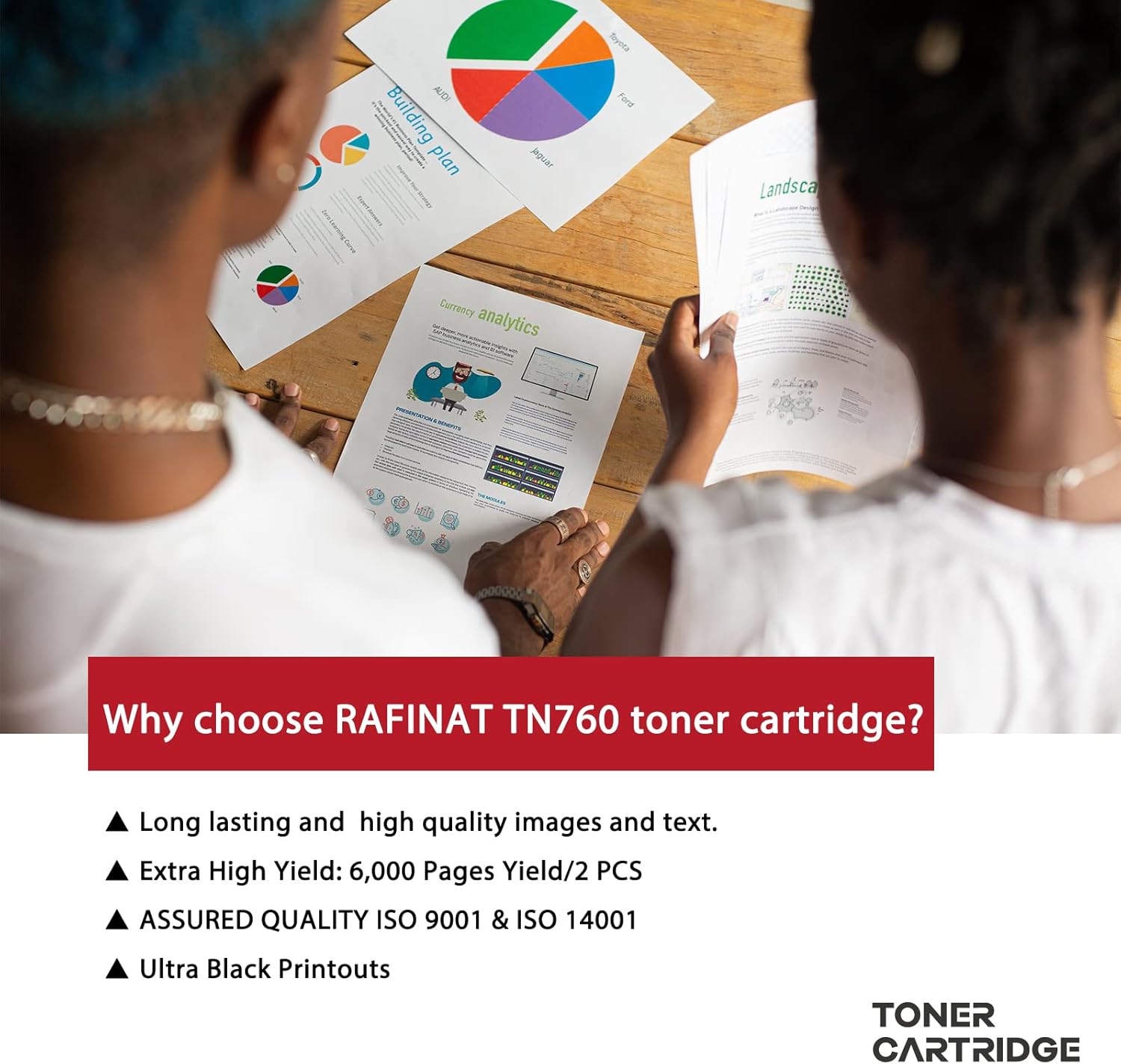 RAFINAT TN760 Toner Cartridge with Chip Page Yield Up to 3,000 Pages