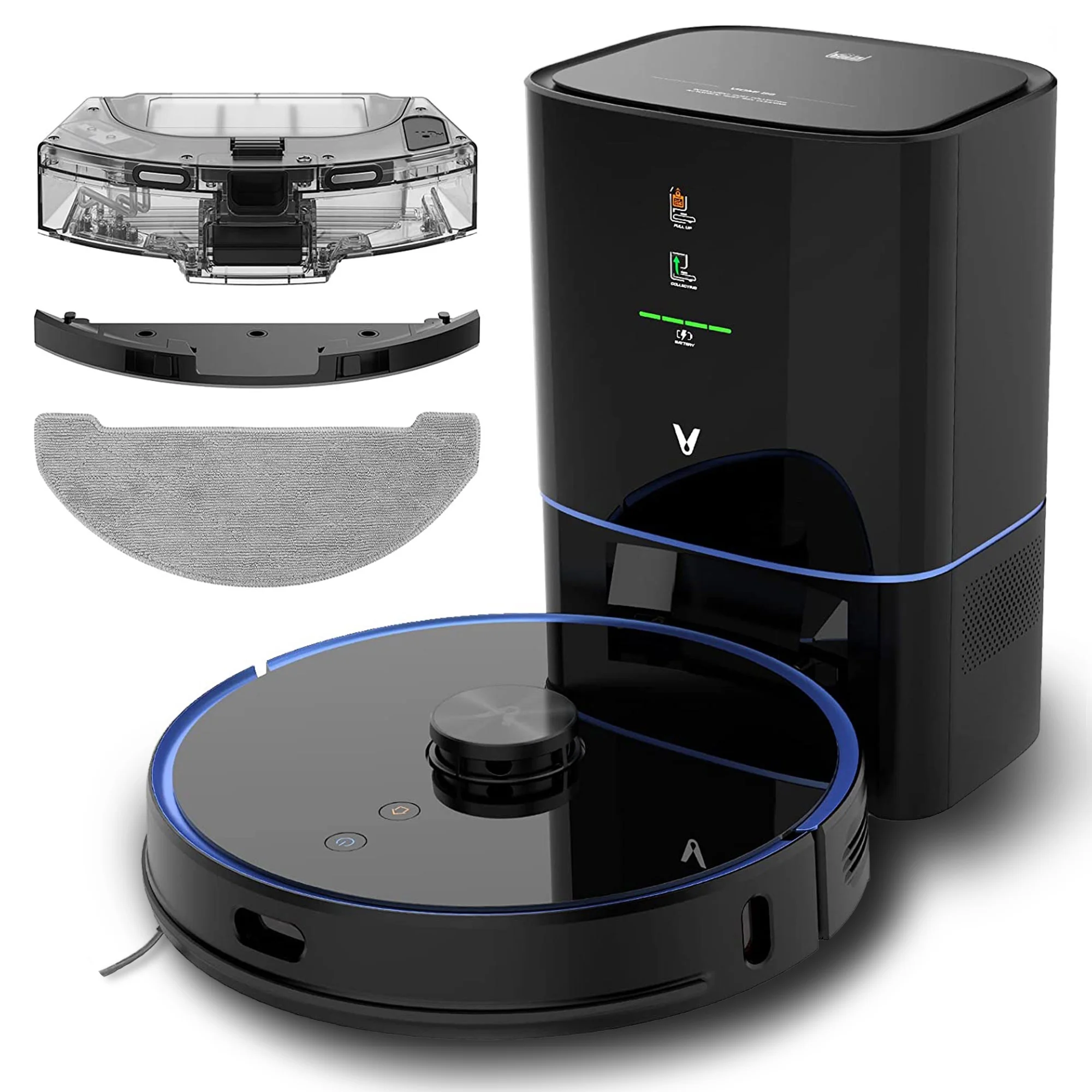 VIOMI S9 Smart Robot Vacuum Cleaner w/ Auto Self Emptying & Alexa, Black