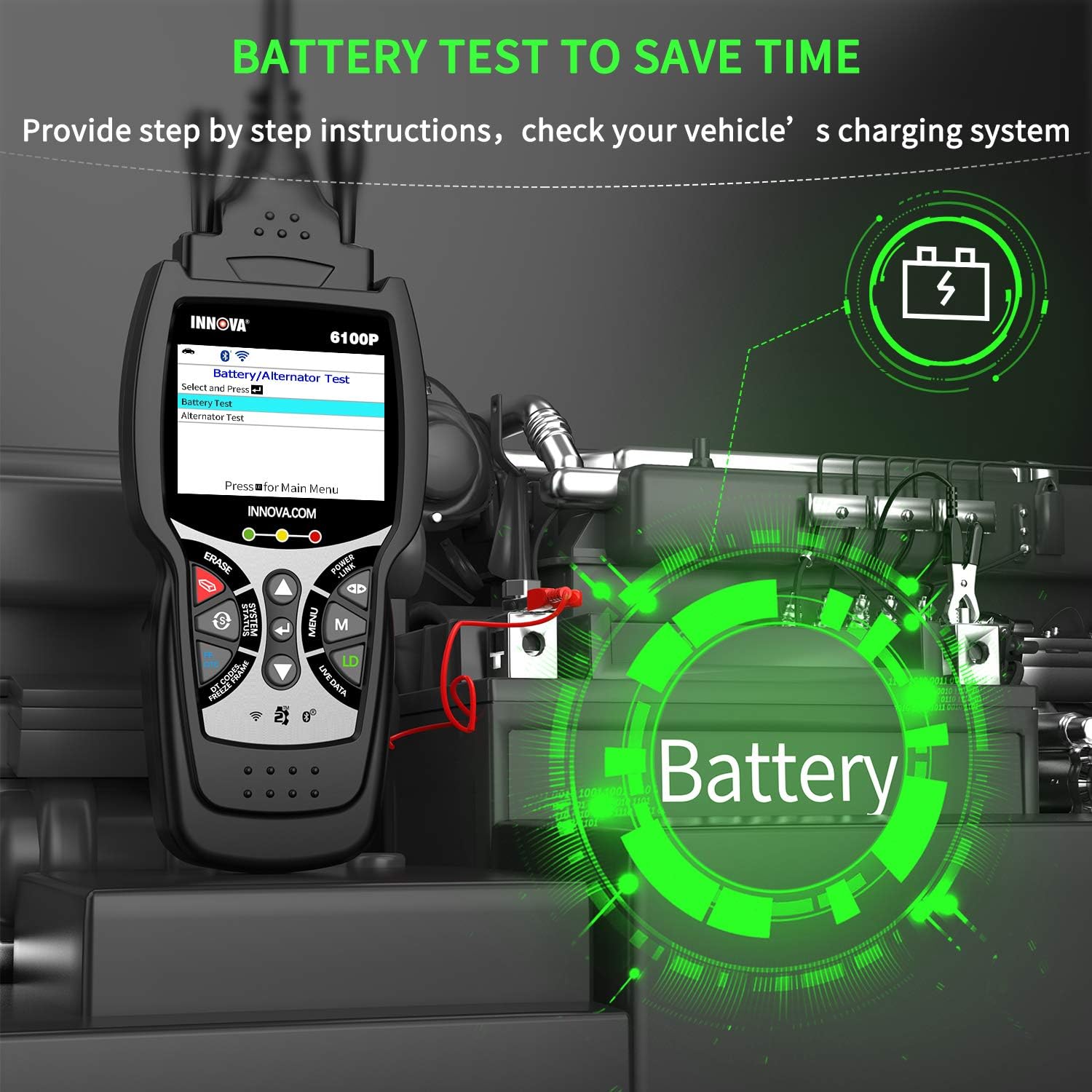 INNOVA 6100P OBD2 Scanner ABS SRS Transmission
