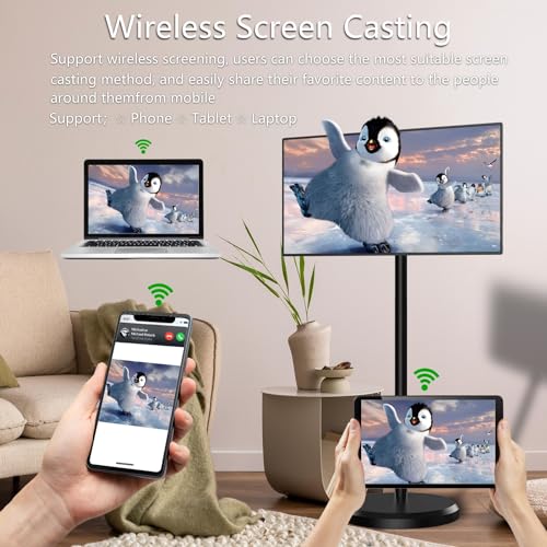 CNBANAN 22-Inch Portable Smart Touch Screen 4+64GB Storage 1080P Rotatable Monitor